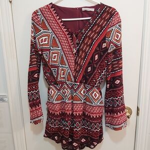 Luna patterned romper, size small (S)